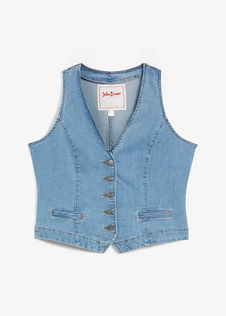 Gilet sans manches en jean extensible