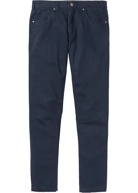 Pantalon regular en twill, droit, 100% coton