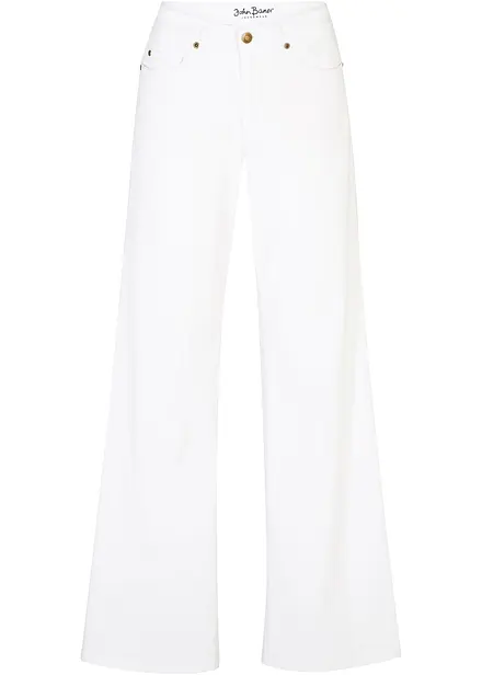 Jean large taille mi-haute, extensible