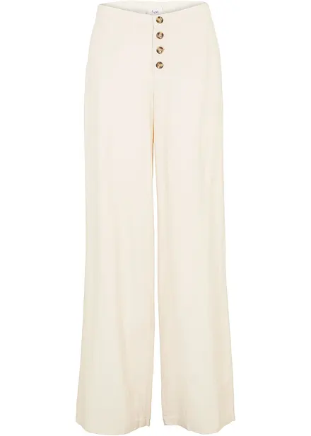 Pantalon palazzo en lin mélangé