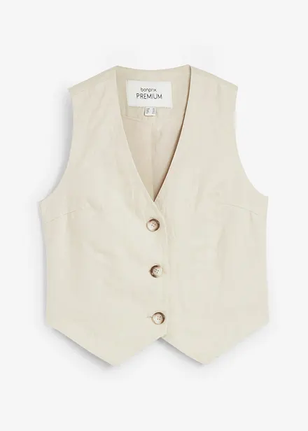 Gilet sans manches 100 % lin