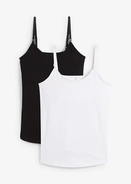 Lot de 2 débardeurs de grossesse et d'allaitement