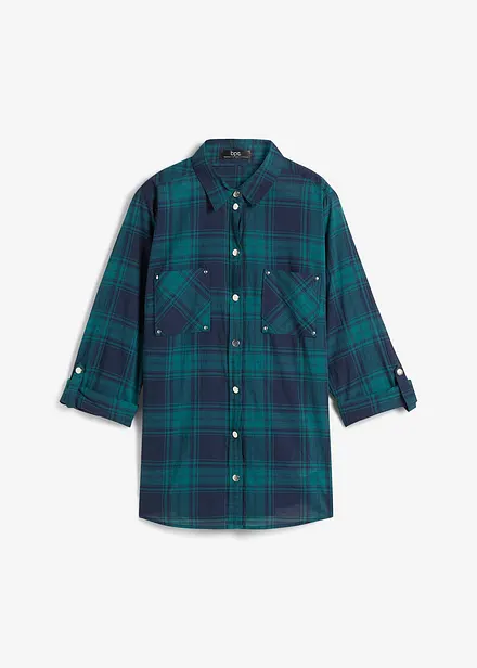 Chemisier à carreaux 100% coton