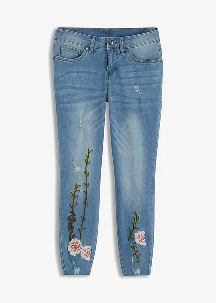 Jean skinny extensible à taille mi-haute
