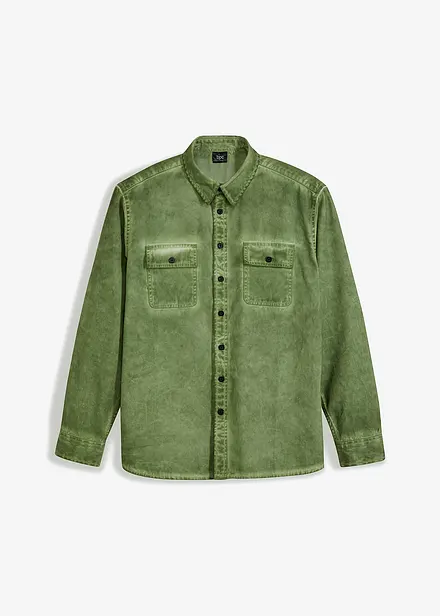 Chemise aspect délavé, 100% coton