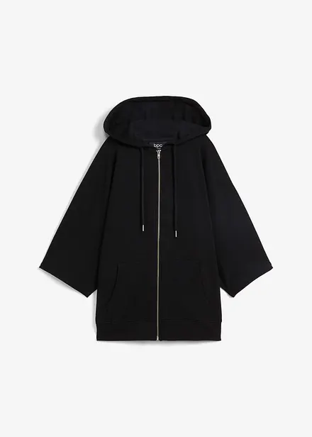 Sweat zipp&eacute; cape en coton