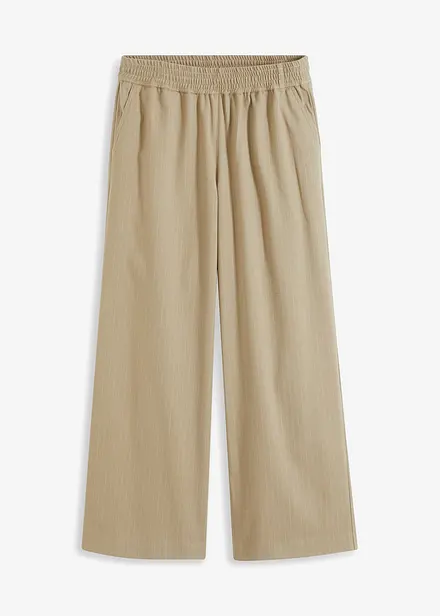 Pantalon palazzo aspect laine