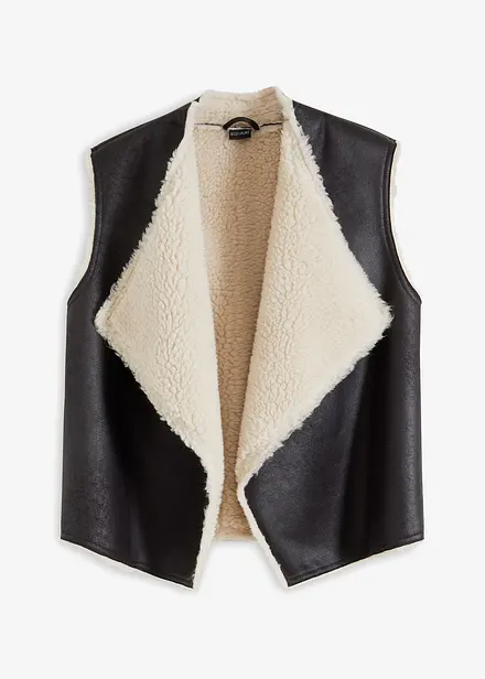 Gilet sans manches aspect peau de mouton