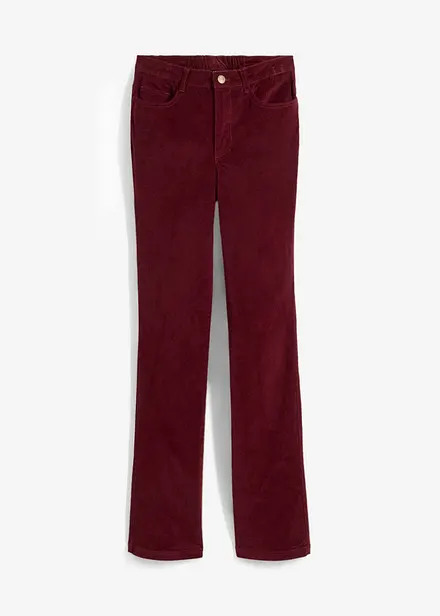 Pantalon Flare en velours côtelé extensible avec taille haute confortable