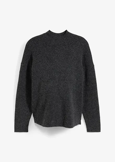 Pull de grossesse ultra doux avec une longue fente sur le c&ocirc;t&eacute;