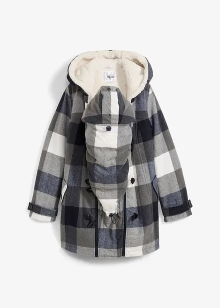 Veste de grossesse et de portage en laine avec doublure peluche