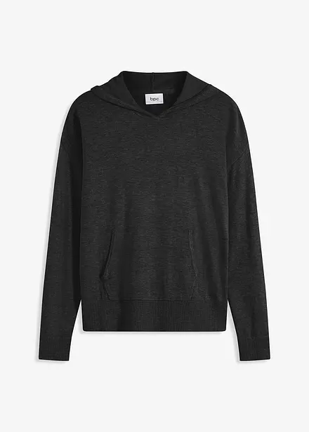 Sweat en maille à capuche et poche kangourou