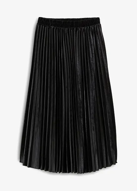 Jupe plissée en velours doux