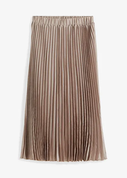 Jupe plissée en satin fin