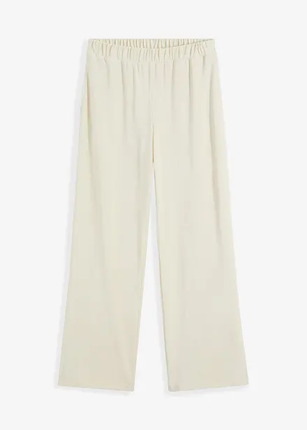 Pantalon velours côtelé à taille élastiquée