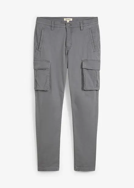 Pantalon cargo regular en coton extensible et robuste, droit