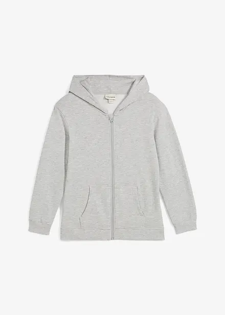 Sweat zippé à capuche en coton doux et extensible
