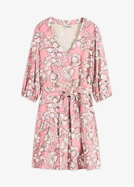 Robe courte en douce viscose m&eacute;lang&eacute;e