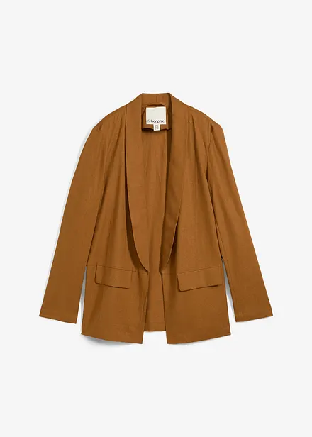 Blazer ample en mélange lin-viscose