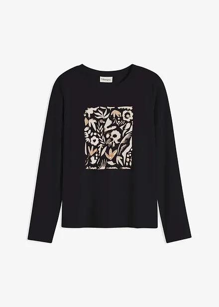 T-shirt manches longues en coton extensible