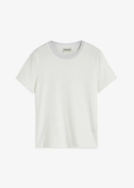 T-shirt à finitions en maille et fil brillant