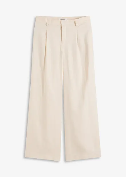 Pantalon palazzo en lin mélangé