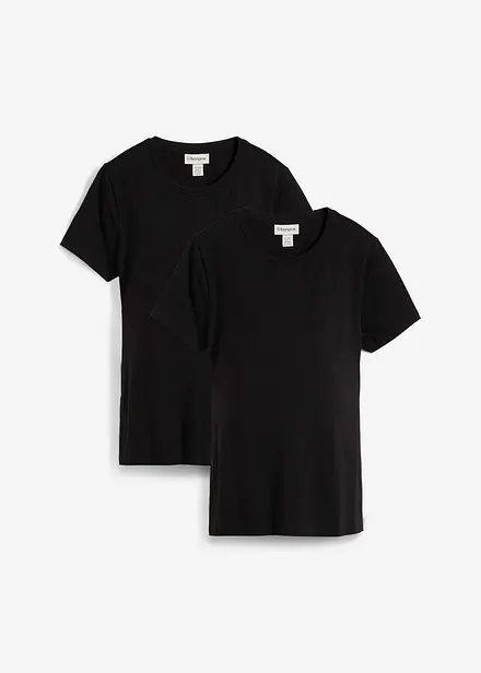 Lot de 2 T-shirts de grossesse et d’allaitement en coton