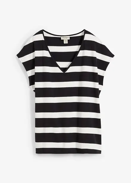 T-shirt ray&eacute; en maille