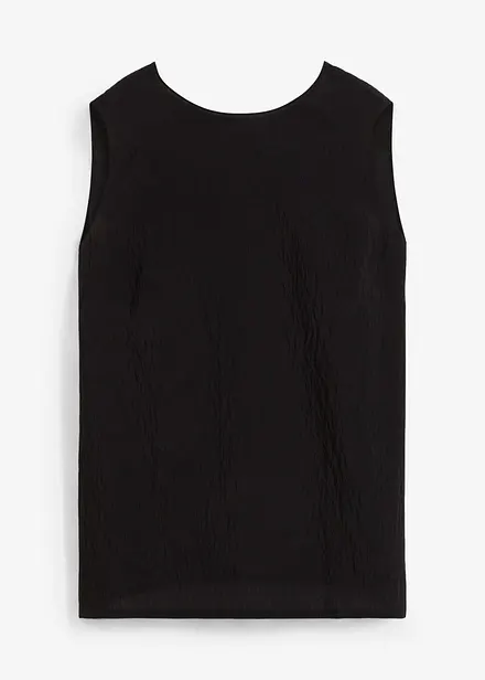 Top en viscose mélangée, effet froissé