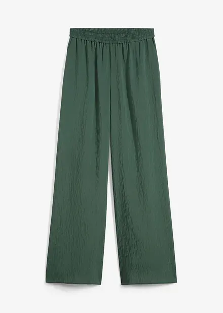 Pantalon en viscose mélangée, effet froissé