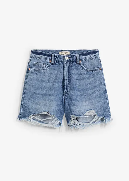 Short en jean taille haute, peu stretch