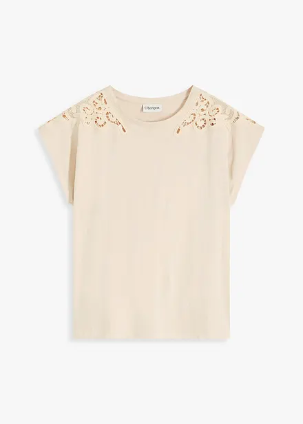 T-shirt avec d&eacute;tails au crochet