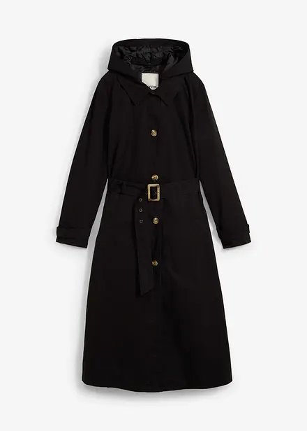 Manteau esprit trench à capuche amovible