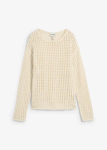 Pull en maille ajour&eacute;e