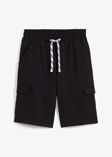 Bermuda en molleton 100% coton à poches cargo