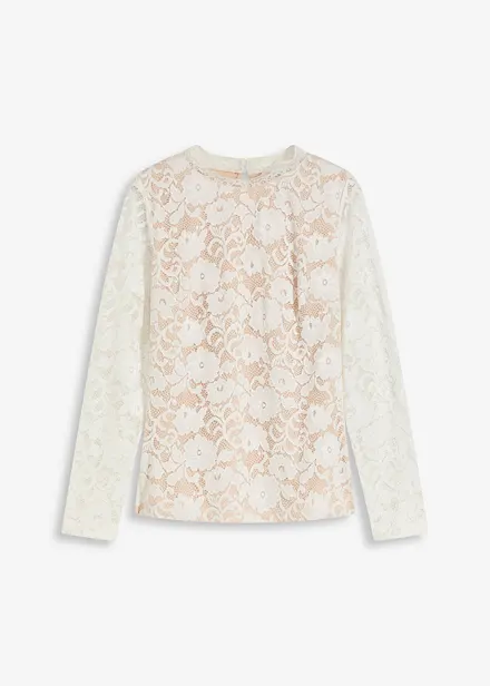 Haut manches longues en dentelle