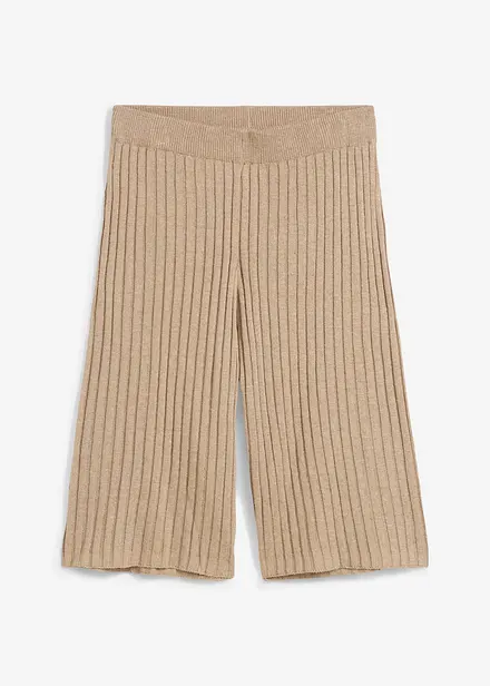 Bermuda taille haute en maille de viscose mélangée