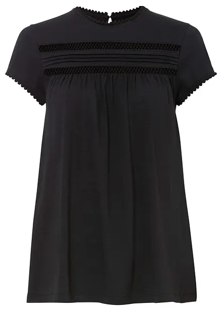 T-shirt en coton avec dentelle