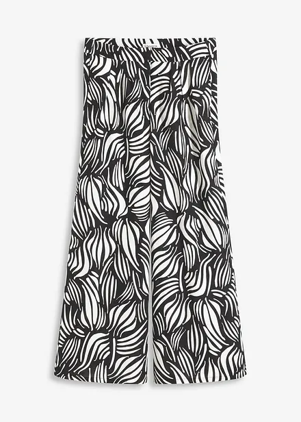 Pantalon palazzo à taille élastiquée