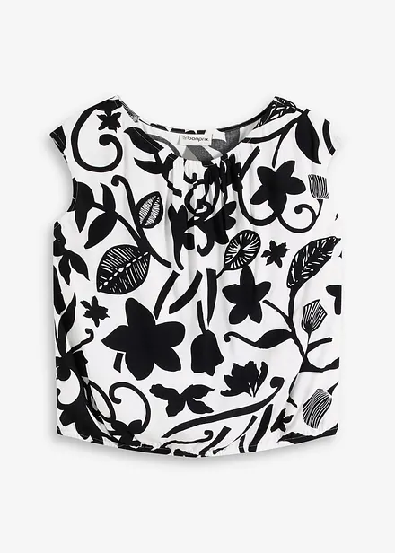 Top court sans manches en viscose fluide