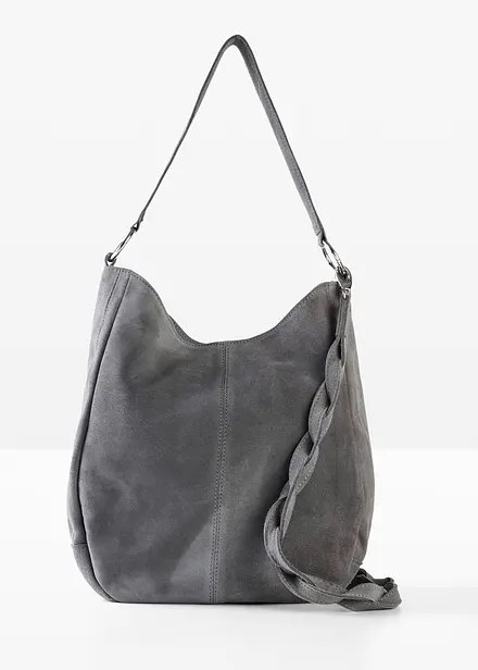 Sac en cuir velours avec sangle décorative