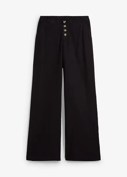 Pantalon palazzo en lin mélangé