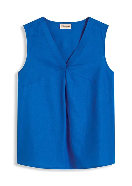 Blouse sans manches en lin mélangé