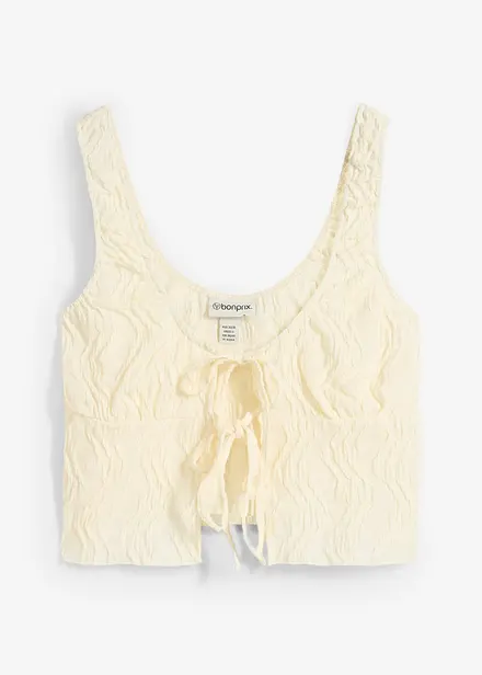 Top texturé à nouettes