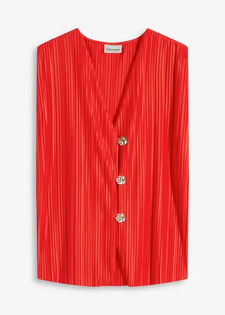 Top en jersey plissé