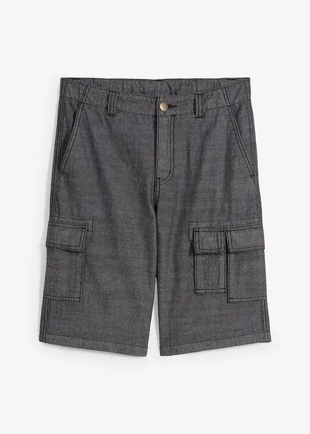 Short cargo long en chambray, Regular