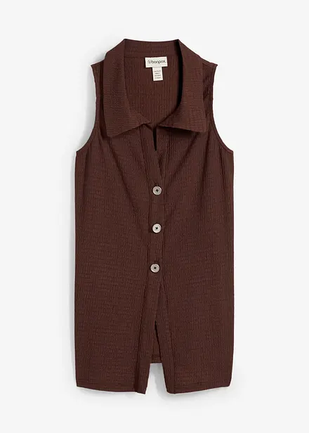 Top en crêpe texturé