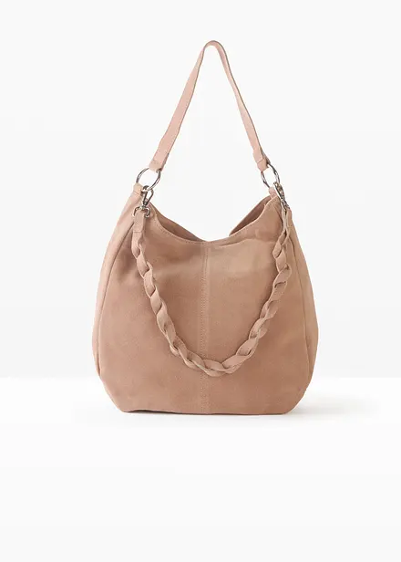 Sac en cuir velours avec sangle décorative