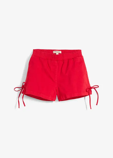 Short à taille élastiquée en coton extensible
