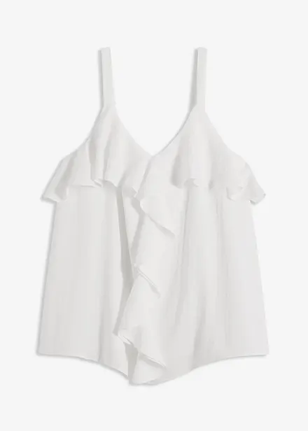 Top à bretelles fines en satin brillant